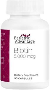 Bariatric Advantage Biotin 5,000 mcg - for Bariatric Surgery Patients - Easy-Digest Mini Capsules - Biotin Supplement - Hair, Skin & Nails Support* - 90 Count