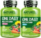 NATURELO One Daily Multivitamin for Men, 120 Vegetarian Capsules One Daily Multivitamin for Women, 120 Vegetarian Capsules Bundle - 4 Month Supply