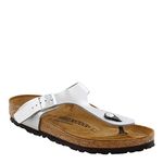 Birkenstock 4385138 Gizeh Silver Bflor 38