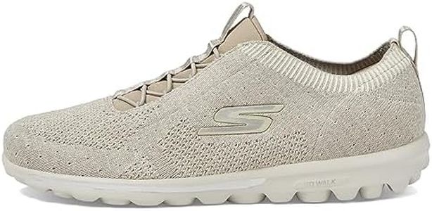 Skechers Women's Go Walk Travel-Radiant Moon Sneaker, Taupe, 9 US