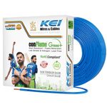 KEI CONFLAME GREEN PLUS 0.75 sqmm 1 Core Copper Heat Resistant Flame Retardant Low Smoke & Halogen - Lead Free House Wire for Domestic & Industrial Electrical Wiring (Blue, 90 Meters)