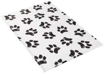 Ezee~Visit Black and White Dog Paw Print Pet Vet Mat (Scale/Lift)