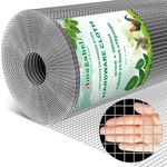 1/2 Hardware Cloth 36 x 100 19 gauge Galvanized Welded Wire Metal Mesh Roll Vegetables Garden Rabbit Fencing Snake Fence for Chicken Run Critters Gopher Racoons Opossum Rehab Cage Wire Window