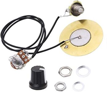 Onown Pickup Wiring Kit PIckup Piezo 50mm Sensitive Transducer Pickups Prewired Amplifier with 6.35mm Output Jack for Cigar Box Guitars and Acoustic Instruments