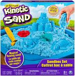 Kinetic Sand, Sandbox Playset with 1lb of Blue and 3 Molds, for Ages 3 and up, Multicolour