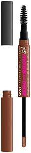 NYX PROFESSIONAL MAKEUP, Zero To Brow Longwear Gel, Dual-ended Liquid Eyebrow gel, Vegan Formula - Auburn