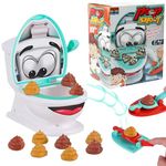 Poop Shoot Game Toy for Kids and Family Party,Funny Toilet Games,12 Soft Plastic Toy Poops and 2 Launchers-Kids Pranks Toilet Creative Toys,Funny Joke Prank Present Christmas Stocking Filler Toys