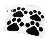 decalbazaar Vinyl Paw Animal Dog Cat Bear Footprint Glossy Wall Car Sticker 12.8 x 12 cm Black