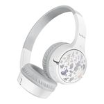 Belkin X Disney, Special Disney 100 Mickey & Friends Edition, Safe Wireless On-Ear Kids Headphones with Mic, 30 Hours Playtime - Silver (Disney- 100 Mickey & Friends Silver)