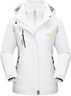 MAGCOMSEN Women's 3 in 1 Winter Coats Waterproof Insulated Snow Ski Jacket Warm Snowboarding Jackets Parka White L