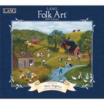 LANG Lang Folk Art 2025 13.4 x 24 Inch Monthly Deluxe Wall Calendar | Envelope |