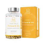 Vitamin D3 4000 IU - with Extra Virgin Olive Oil for Optimum Absorption - High Strength Vitamin D Supplement Contributes to Bone, Muscle and Immune Function - 365 Vitamin D Capsules