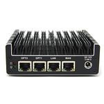 Protectli Vault FW4B - 4 Port, Firewall Micro Appliance/Mini PC - Intel Quad Core (Celeron J3160), AES-NI, 4GB RAM, 32GB mSATA SSD - Compatible with pfSense/OPNsense etc