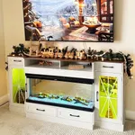 YITAHOME 3-Sided Glass Fireplace TV