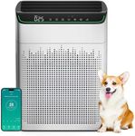 MERONTE Air Purifiers for Home Large Room Up to 1690 ft² with PM 2.5 Air Quality Monitor, Wi-Fi and Alexa compatible, Auto Mode Double-sided Air Inlet for Smoke and Odor, 1 Packung + 4 Modes