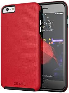 Crave iPhone 6S Plus Case, Dual Guard Protection Series Case for iPhone 6 6s Plus (5.5 Inch) - Red