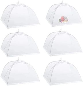 Camkey 6 Pack Dome Screen Mesh Food and Plant Covers，Reusable 17" Large Pop-Up Mesh Food Cover Tent, Collapsible Screens Canopy Food Cover Protector from Flies and Bugs for Outdoor and Home Use