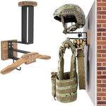 WLSANX Tactical Gear Wall Mount, Motorcycle Helmet Holder Stand Jacket Hanger Plate Carrier Rack Display Organizer for Police Football Cycling Suit