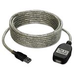 Tripp Lite USB 2.0 Hi-Speed Active Extension Repeater Cable, USB-A (M/F), 5 Meter (16 ft.) (U026-016)