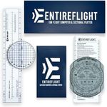 EntireFlight - E6B Flight Computer, Aviation Plotter, & Manual Box Set - Essential Pilot Accessories And Aviation Tools For Your Flight Bag - Use With IFR VFR Sectional Charts - Premium Aviation Tools