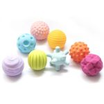 Amazon Brand - Jam & Honey Baby Bath Toy Set of 8 for Toddlers I Colorful Combo of Balls| chuchu Toys I Floating Bath Toy I (Multicolor)