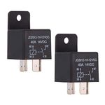 Ehdis 2 pcs Car Relay 12v 40 APM 4 Pin Relay Kit Spst Model No.: JD2912-1H-12VDC 40A 14VDC, Auto Switches & Starters