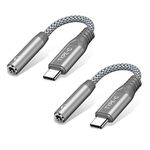 USB C to Headphone Jack, COOYA 2Pack USB C to 3.5mm for Samsung S20 FE S21 Note 20 Ultra USB C Headphone Adapter USB C to Aux Dongle Cord Auxiliary for OnePlus 9 Pro 8T 7 for iPad Air 4 Google Pixel 6