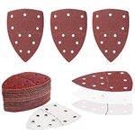 40 Pieces Sanding Pads, 11 Hole Sanding Sheets Hook and Loop 8Pcs Each Assorted 40/60/80/120/180 Grits,Bosch Sanding Pads