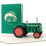 Birthday Card I Voucher I Travel Voucher e.g. for Farmhouse Holidays, Greeting Card for Gardening Lover, Farmer, Agriculturist, Present for Him or for Her, Kids, Children, Boys, 3D Pop Up, Tractor T18