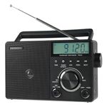 Retekess TR635 AM FM Radio with External Antenna Jack, Portable Shortwave Radio with Best Reception, Backlight LCD Display, Time Setting,Battery Operated or AC Power,Earphone Jack for Gift,Elder,Home