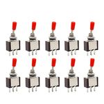 Electronic Spices Mts201 6a 125v 3 Pin Spdt Metal Body Mini Toggle Switches Pack of 10pcs