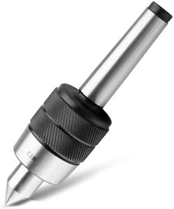 Heavy Duty MT2 Live Center – Triple Bearing Precision Rotary Revolving Center for CNC Lathe Manual Lathe High Speed Turning – Morse Taper 2 60° Point