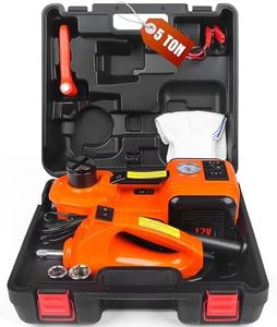 Electric Car Jack Kit 5 Ton Floor Jack, 12V Electric Car Jack with LED, Hydraulic Electric Jack Kit for Car with Electric Impact Wrench for SUV MPV Sedan, Lifting Height Up to 20.86 Inches