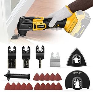 Cordless Oscillating Tool for Dewalt 20V Battery, 6 Variable Speed Brushless-Motor Tool, Oscillating Multi Tool Kit for Cutting Wood Drywall Nails Remove Grout & Sanding(Battery Not Included)