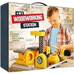 4 in 1 Woodworking Station for Kids