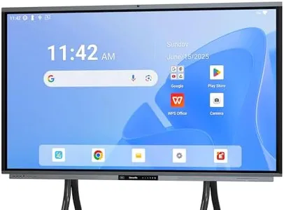Shiarffe R9 Smart Board 86" 4K Touchscreen Display, Flagship Processor, Compatible with Google Play Store, Android OS Digital Whiteboard Built-in AI Camera for Classroom Office Video Conference