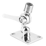 Replacement for Marine Boat 1-14in Thread Stainless Steel VHF Antenna Ratchet Mount Dual Axle Adjustable Fixing Base