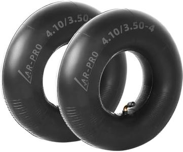 4.10/3.50-4 Heavy Duty Replacement Inner Tube with TR-87 Bent Valve Stem (2-Pack) - for Wheelbarrows, Mowers, Hand Trucks and More 3.50-4 Tire