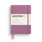 LEUCHTTURM1917 372186 Notebook Medium (A5), Hardcover, 251 Numbered Pages, Dusty Rose, Ruled
