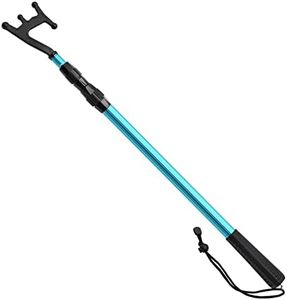 SANLIKE Telescopic Boat Hook,Docking Telescopic Pole,Floating,Durable,Rust-Resistant with Luminous Bead Boat Hooks Boating Accessories Non-Slip Push Pole for Docking (66.9 in Telescopic Boat Hooks)