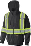 Pioneer Hi Vis Safety Black Hoodie 