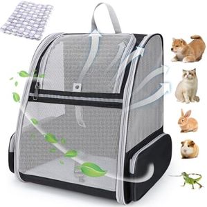 LOLLIMEOW Pet Carrier Backpack for Dogs and Cats,Puppies,Fully Ventilated Mesh,Airline Approved,Designed for Travel, Hiking, Walking & Outdoor Use