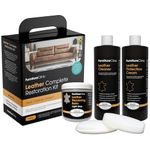 Furniture Clinic Leather Complete Restoration Kit | with Leather Recoloring Balm, Cleaner, 2-in-1 Protection Cream & Conditioner, Sponge, and Cloth | Leather Repair Kit for Furniture (Light Grey)