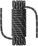 NorthPada 3/8 in (10mm) x 98 ft (30Meter) Static Outdoor Climbing Rope, Nylon Heavy Duty Rope, Arborist Tree Work Rope, Marine Anchor Boat Rope, Rappelling Emergency Rope, Suspension Swing Rope, Black