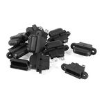 uxcell 10 Pcs Auto Car Boat Truck Blade ATC Fuse Holder Seat Cover Black