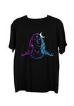 Wear Your Opinion Men's S To 5Xl Premium Combed Cotton Printed Half Sleeve Regular Fit T-Shirt (Design : Neon Adi Shiv, Black, X-Large)