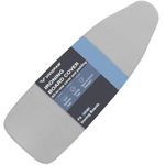 Ironing Board Cover and Pad 18x49, Extra Wide, Thick Padding, Elastic Edge, Silicone Coated, Resist Scorching and Staining, Heavy Duty Iron Board Covers (Grey, 18" x 49")