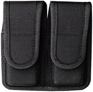 Bianchi Accumold 7302 Black Double Magazine Pouch (Size 1 Stacked Hidden Snap)