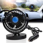 OTO2EYE 24V DC Electric Car Fan for Dashboard 360 Degree Rotatable Single Head Car Auto Powerful Speed Cooling Air Fan