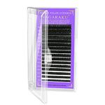 NAGARAKU Eyelash Extensions Individual Lashes 0.12mm C curl 15mm 16 Rows Soft Natural Matte Black Professional Mega Volume Beauty Salon Supplies (15mm, 0.12 C)